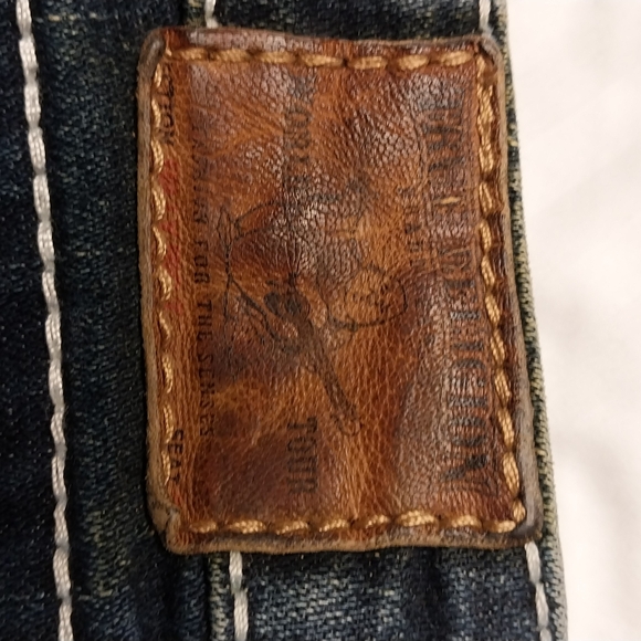 True Religion Joey Super T Flare Jeans Women's 27 Dark Wash Y2K - Picture 9 of 9